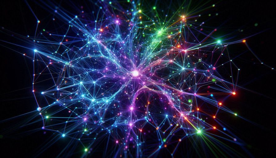 Generative AI engine with neural network visualization